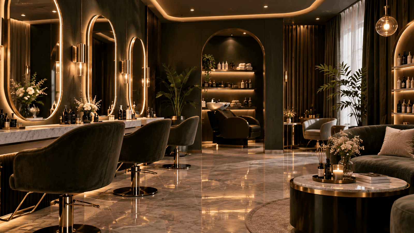 Luxury salon interior